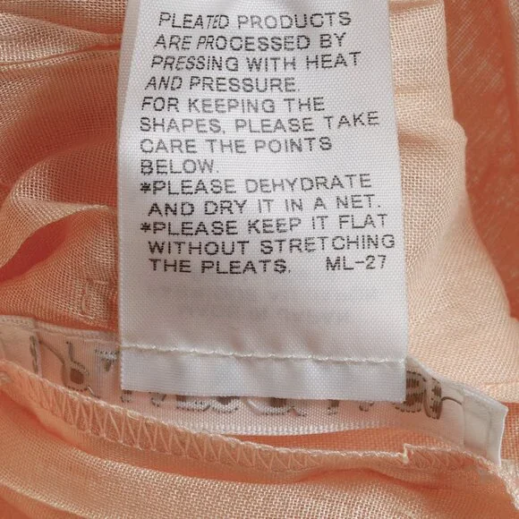 Issey Miyake Pleats Please Peach Crinkle Pleat Jacket